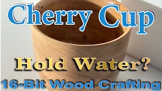 Wood Turning a Cherry Cup. Does it Hold Water? #woodworking #wood #woodturning #how #howto #diy