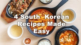 4 Korean Recipes | Soybean Soup, Kimchi, Stir-fried Pork, & Potato Pancake