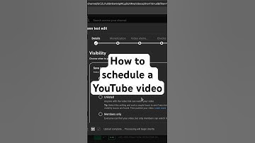How to Schedule a YouTube Video 🗓️
