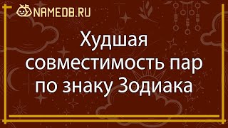 Худшая совместимость пар по знаку Зодиака