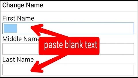 Facebook Invisible Blank Name Trick 2017
