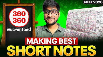 NEET’26 : HOW TO MAKE BEST SHORT NOTES IN 10 Min 😱 BY DEEPAK AIIMS DELHI AIR-5