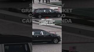 Sen. Lindsey Graham's casket carried into Capitol Rotunda