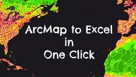 Export attribute table from ArcGIS to Excel in one click (using ArcExcel add-in)