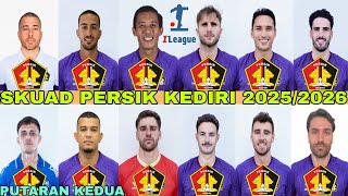 Persik Kediri Squad List for the 2025/2026 Indonesian League 1 Season, Second Round