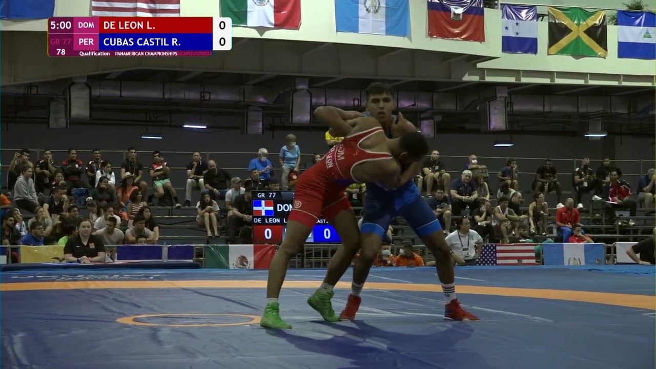Qual. GR - 77 kg: L. DE LEON (DOM) v. R. CUBAS CASTIL (PER)