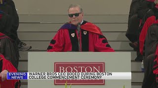 Warner CEO booed at Boston University as supporters of writers' strike picket outside