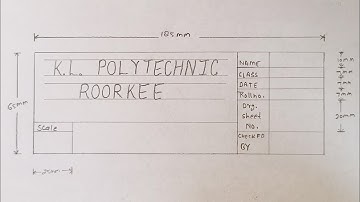 title block || how to draw title block || engineering drawing 1st semester