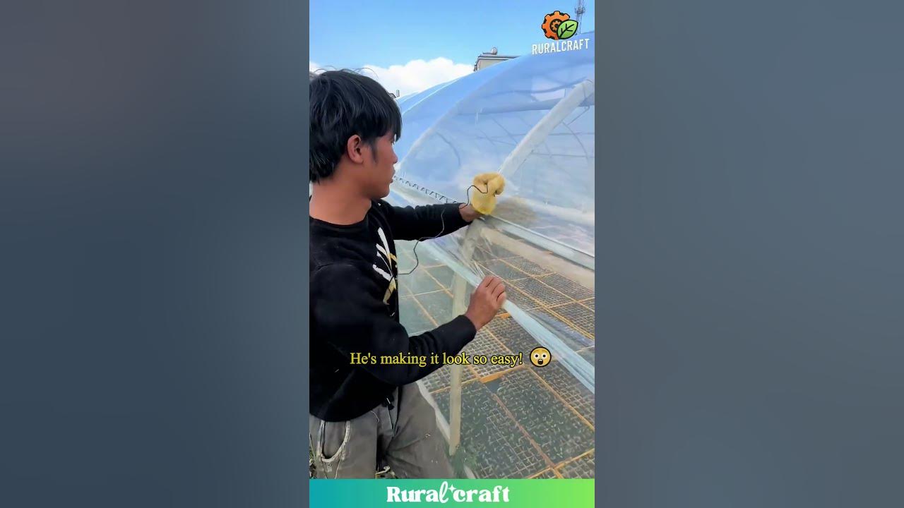 Greenhouse Building? He’s A DIY Beast! #farming #diy #fast