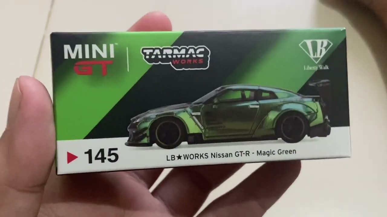 Mini GT 145 LB★WORKS Nissan GT-R (R35) Magic Green Type 2, Rear Wing ver 3