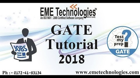 GATE 2018 videos for cse