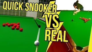 Real Snooker Vs Quick Snooker Computer Games