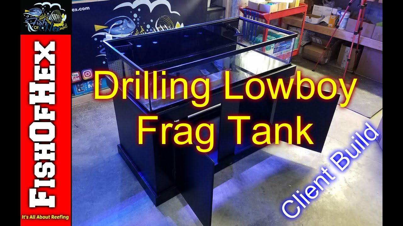 Step By Step Drilling & Installing Overflow Box On A Lowboy Frag Tank