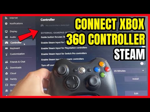 Steam How to Connect Xbox 360 Controller With Bluetooth on PC Tutorial 100 Working