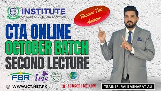 CTA ONLINE | OCTOBER BATCH | SECOND LECTURE