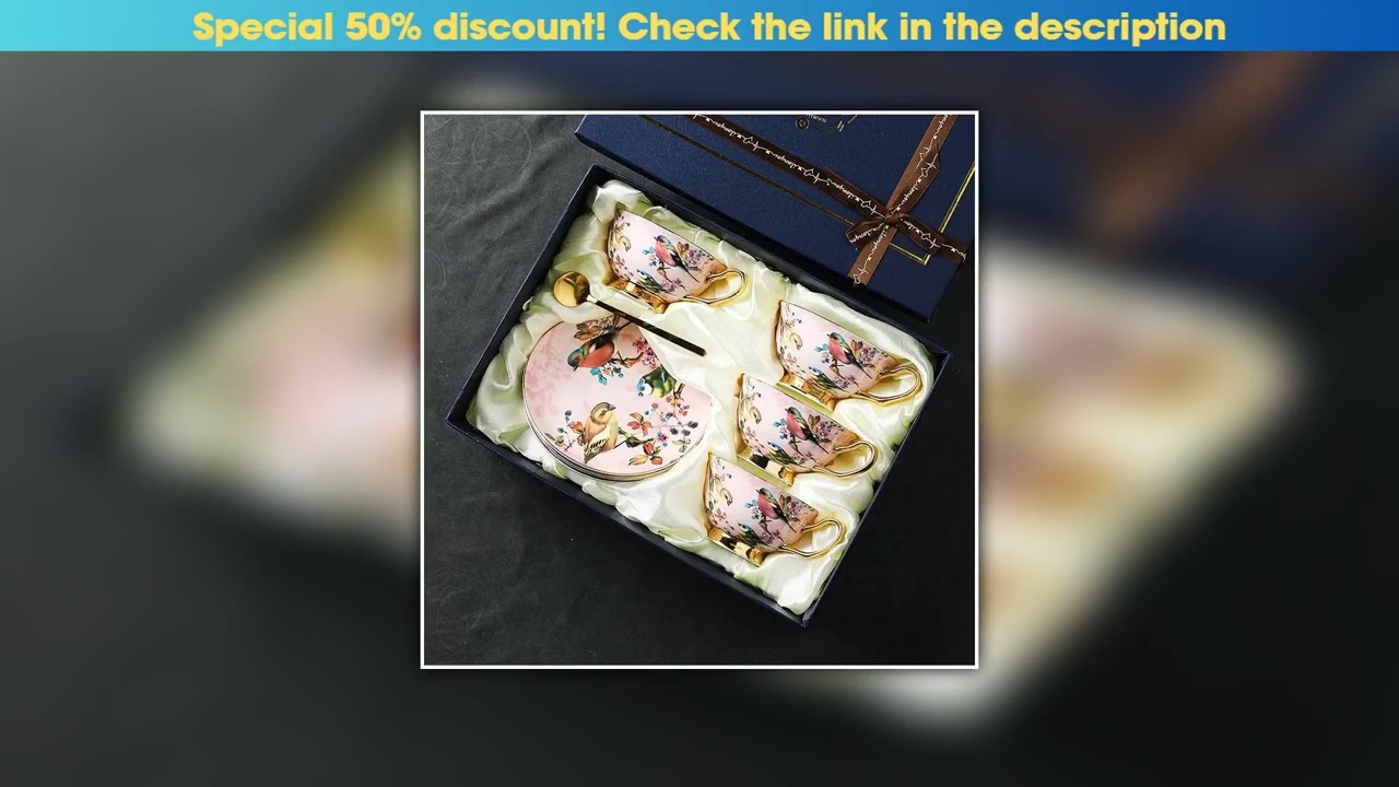 Must Buy 1SET European exquisite Coffee cup bone china set afternoon tea set birthday gift high-end