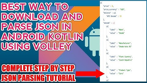JSON Parsing using Volley Android [ Kotlin ]