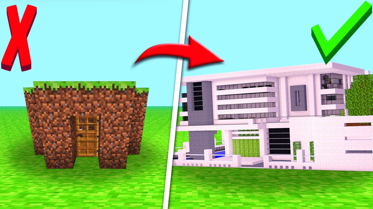 COMMENT AMÉLIORER VOS MAISONS MODERNES DANS MINECRAFT! (5 CONSEILS