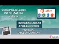Integrasi Antar Aplikasi Office - MEMBUAT TABLE OF CONTENT