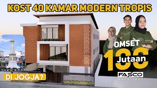 Desain Kost Exclusive 3 lantai 40 Kamar! Omset 100 Juta/Bulan, Modern Tropis Favorit Mahasiswa Jogja