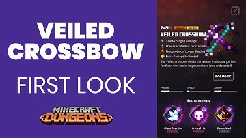 VEILED CROSSBOW Unique Bow - Echoing Void DLC Minecraft Dungeons