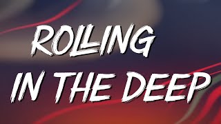 Video thumbnail of "Rolling in the Deep - Adele (Lyrics) || Miley Cyrus, Bruno Mars (MixLyrics)"