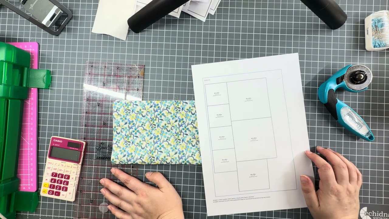 Alice's Wonderland Sampler Quilt Fabric Pack E Cutting Guide