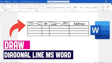 How to Draw Diagonal line in Word Table | Slash in a Table