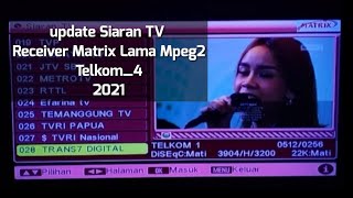 Daftar siaran TV Receiver Matrix Lama Mpeg2 satelit Telkom_4 108°E  2021