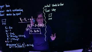 1D Motion with Acceleration Example Problem; train