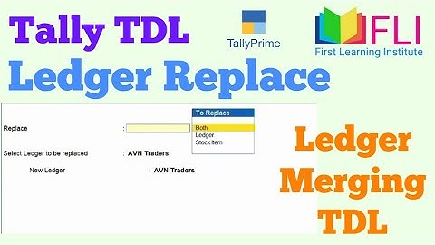 Ledger Replace| Ledger Merging in TallyPrime| TDL| Tally shop| FLI| Merge 2 Ledger in TallyPrime