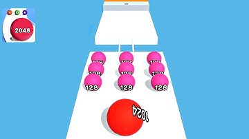 Ball Run 2048 Real Merge ! All Levels Gameplay (1343-1358) android,ios