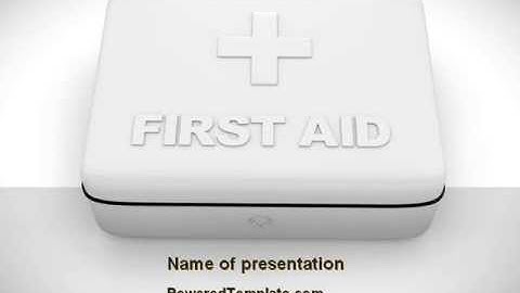 First Aid Box PowerPoint Template by PoweredTemplate.com
