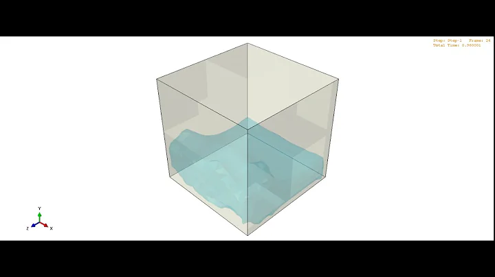 Coupled Eulerian-Lagrangian (CEL) Sloshing Animation Abaqus