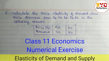 Calculate Price Elasticity of Demand | Numerical Exercise | Economics Class 11 | Demand and Supply