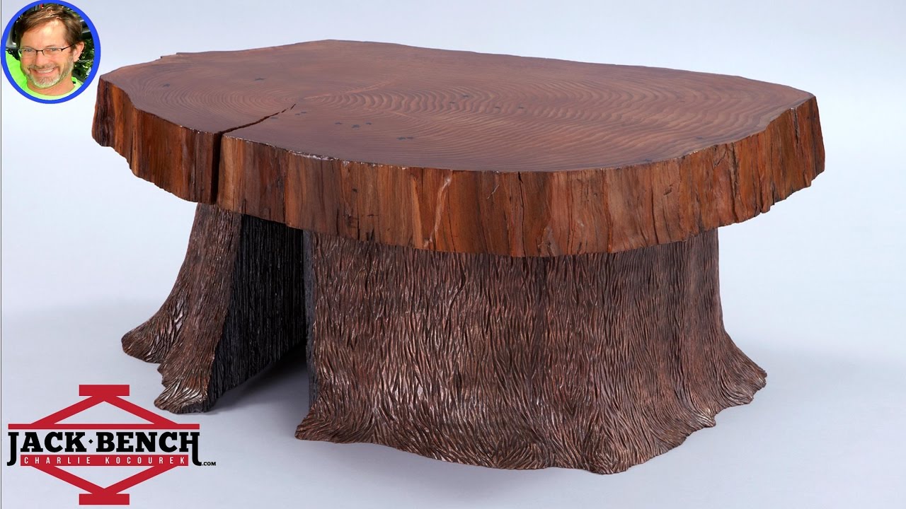 Slab Coffee Table With Tree Trunk Base 5 Videos In One Youtube