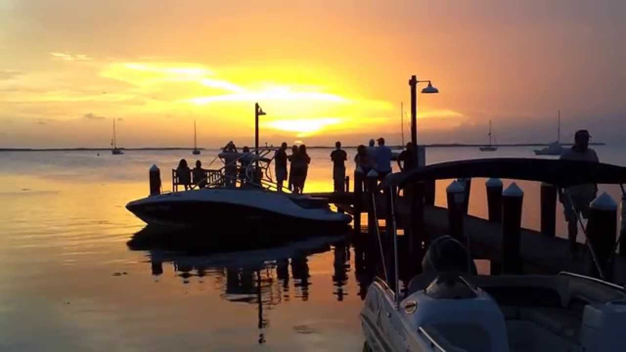 Celebrating Sunset at the Bayside Grille, Key Largo YouTube