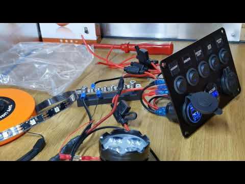 4 in 1 Ladegerät Schalter Panel 12V USB Steckdose Wohnmobil LED Voltmeter