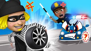 I Lost My Wheel Song 😢😭 Oh No! Police Car Lost Wheels | Funny Kids Songs by ME ME BAND