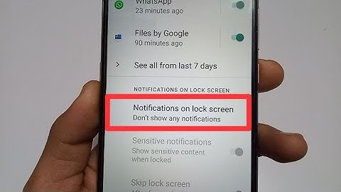 Deactivate lock screen notification in Micromax in 1b Android mobile phone | #micromax