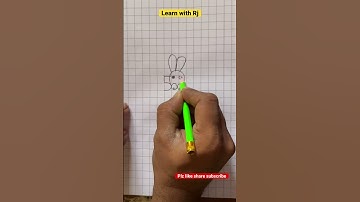 Easy step to draw rabbit || number art tutorials || #shorts