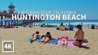 [4K] HUNTINGTON BEACH - Walking Huntington Beach Pier, Orange County, California, USA - 4K UHD