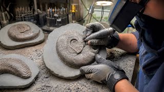 Cleaning 4 Giant Ammonites Hidden for 185 Million Years!