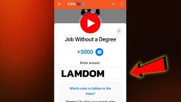 Job Without a Degree Cats Video Code | job without a degree