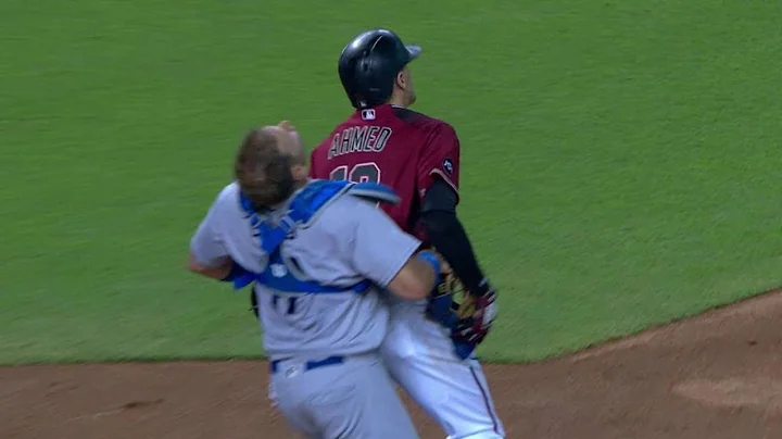 LAD@ARI: Ellis draws a batter interference call