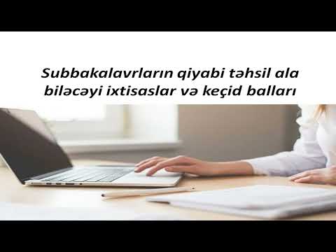 Subbakalavrların qiyabi təhsil ala biləcəyi ixtisaslar və keçid balları