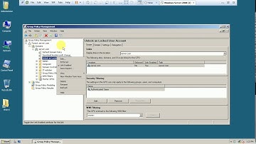 Unlock an Locked User Account Server 2008 - Group Policy in window  Server 2008