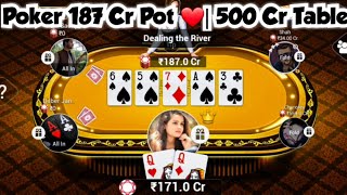 Poker 187 Cr Pot ❤| 500 Cr Table | TEEN PATTI GOLD | POKER screenshot 5