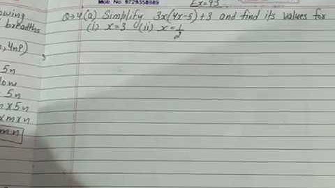 Ex 9.3, Q 4(a), Chapter 9, Algebric Expressions and Identities, Class 8 Math