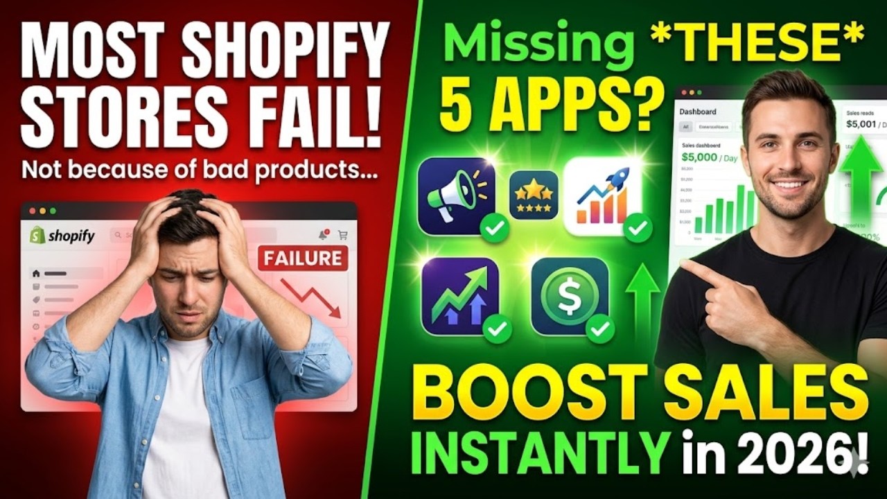 5 Must-Have Shopify Apps For More Sales (2026) - YouTube